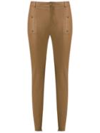 Talie Nk Leather Skinny Trousers, Women's, Size: 38, Brown, Leather