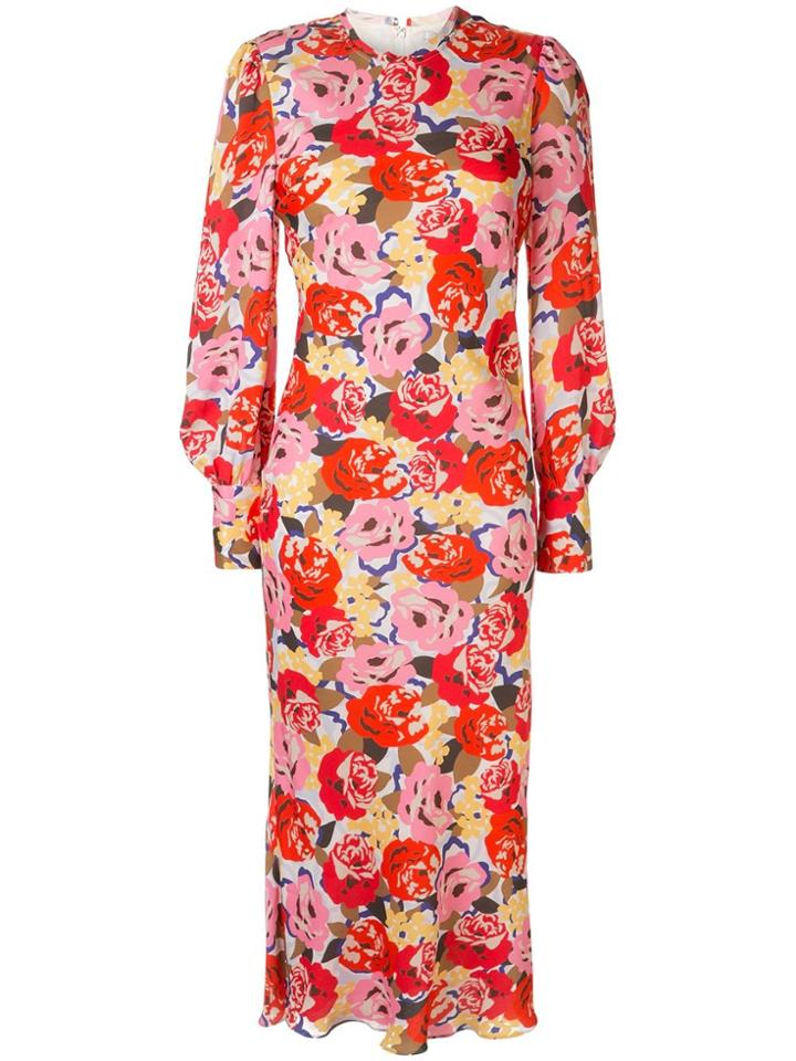 Rebecca Vallance Blume Floral-print Midi Dress - Red