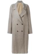 Nehera Oversized Coat, Women's, Size: 38, Brown, Virgin Wool/cupro/cotton