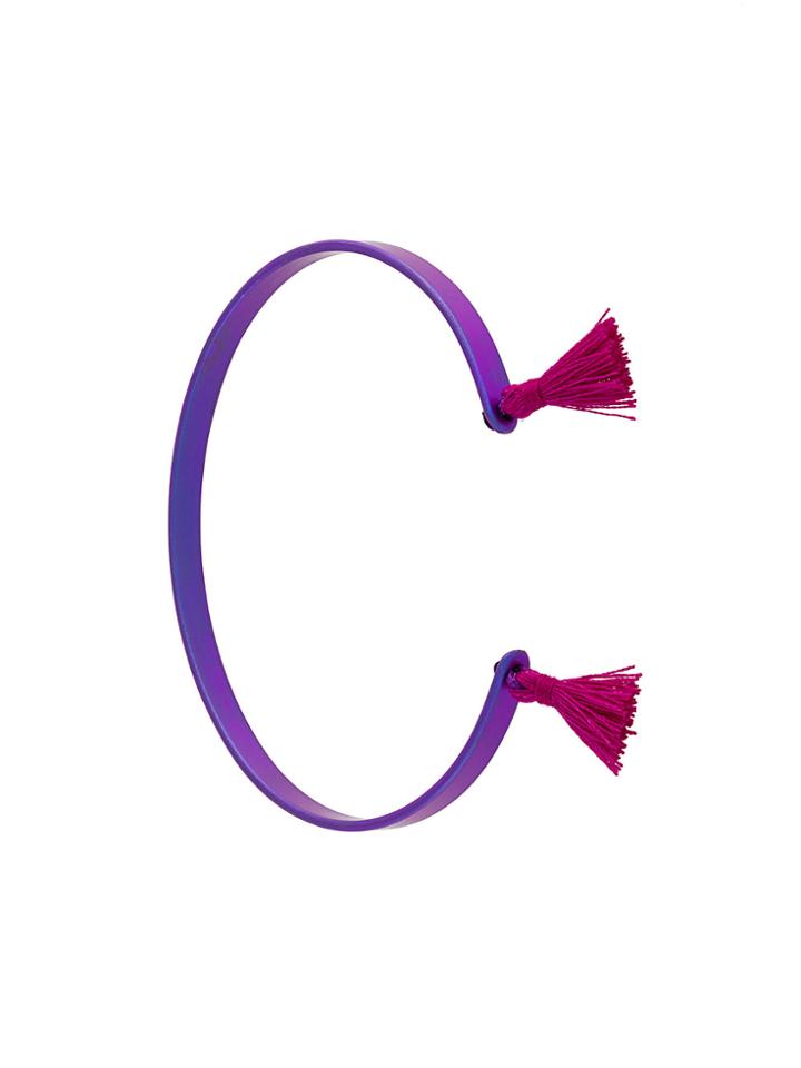 Ileana Makri Tassel Cuff - Pink & Purple