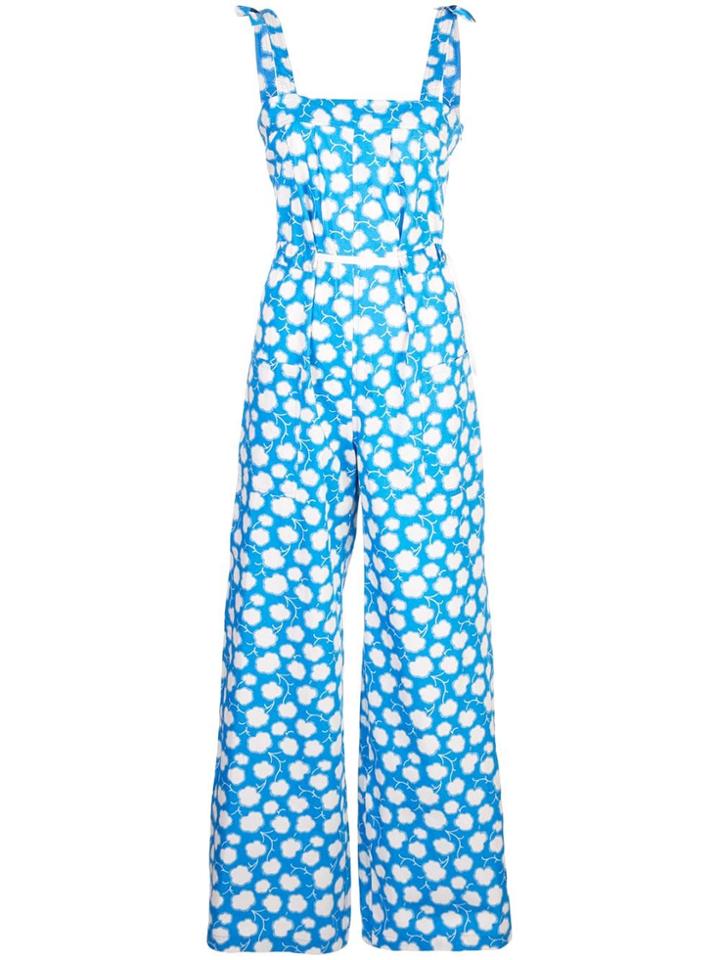 Warm Jessie Floral Jumpsuit - Blue
