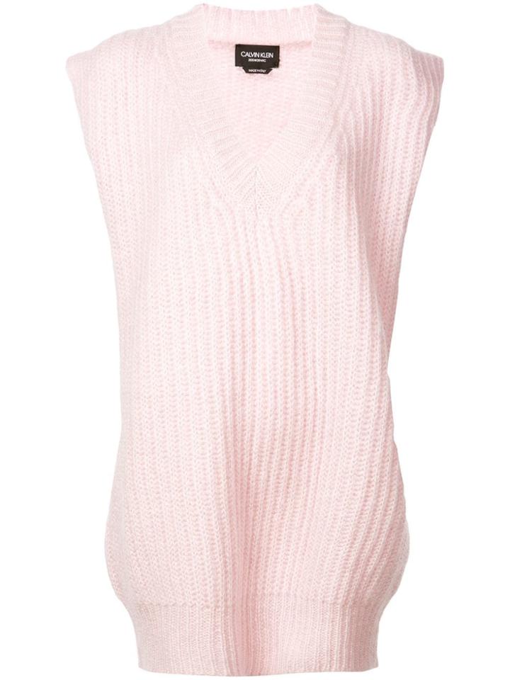 Calvin Klein 205w39nyc V-neck Knitted Top - Pink