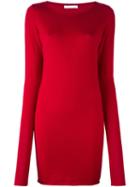 Société Anonyme Long Skinny Pullover Top, Women's, Size: Medium, Red, Merino