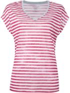 Majestic Filatures Striped V-neck T-shirt