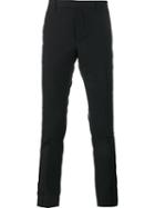 Lanvin Slim Leg Panelled Trousers, Men's, Size: 48, Black, Viscose/wool