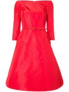 Oscar De La Renta Off-the-shoulder Flared Midi Dress