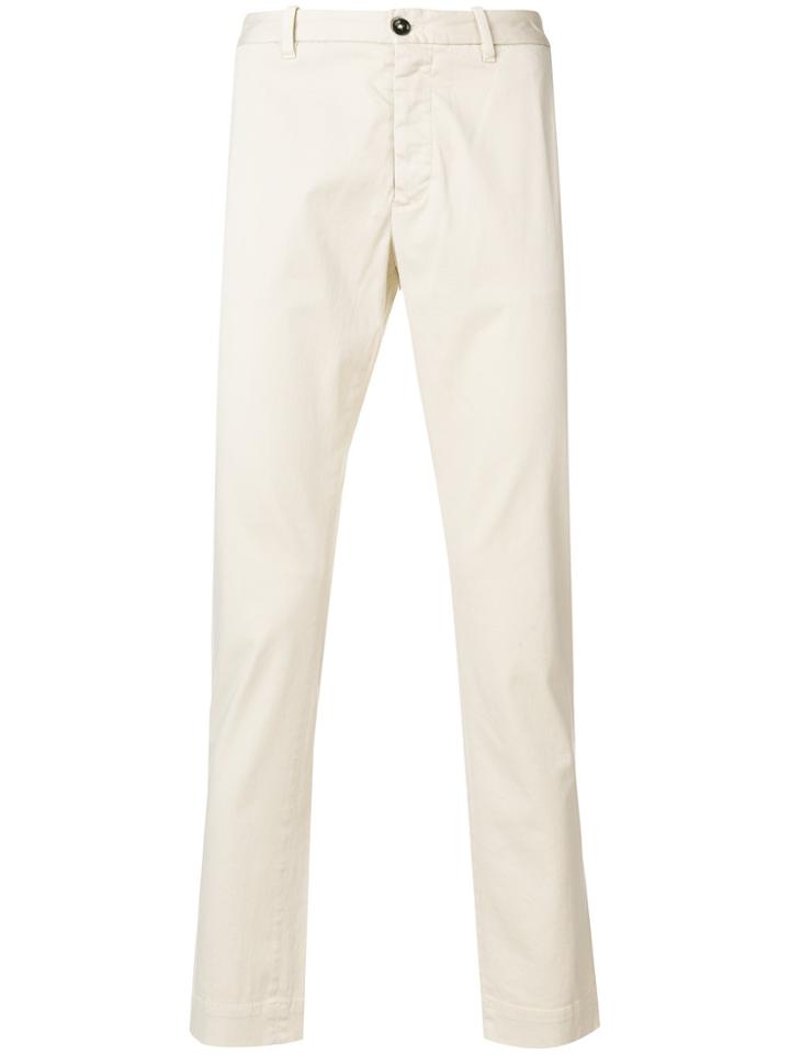 Nine In The Morning Classic Flat Front Trousers - Nude & Neutrals