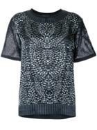 Barbara Bui - Rhinestone Print T-shirt - Women - Silk/cotton - Xs, Black, Silk/cotton