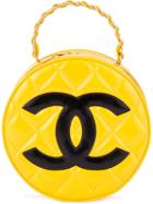 Chanel Vintage Round Logo Clutch, Women's, Yellow/orange