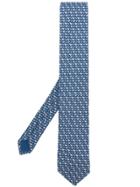 Prada Paper Plane Pattern Tie - Blue