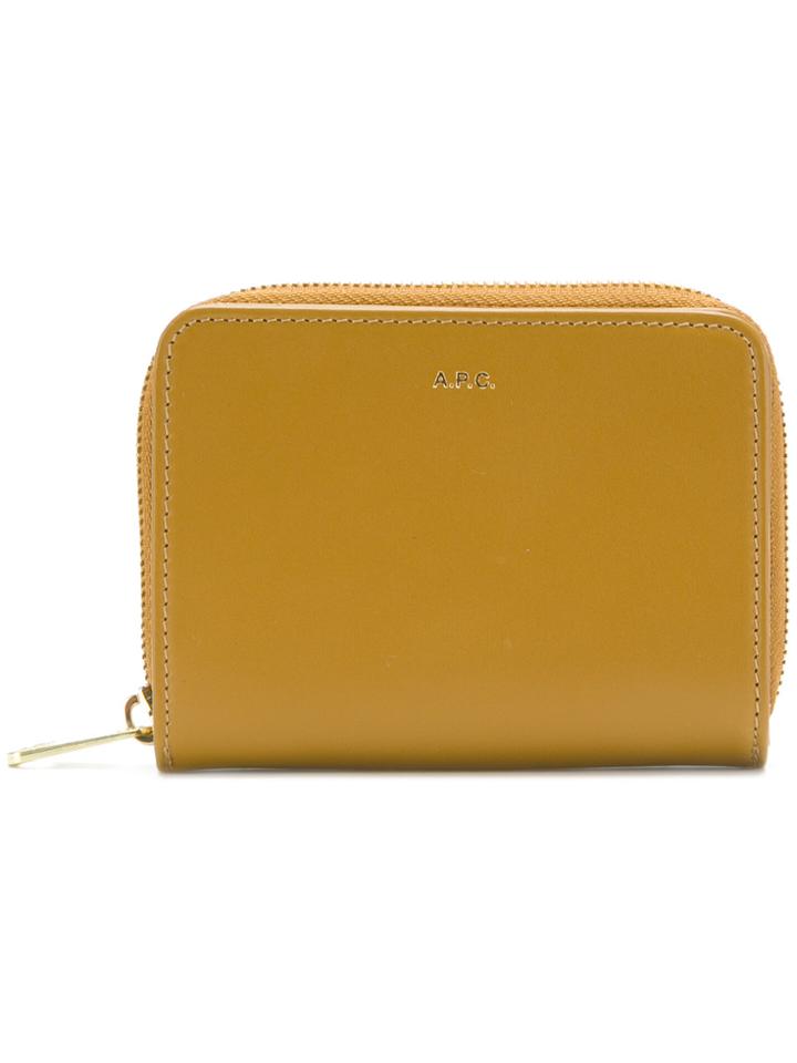 A.p.c. All Around Zip Wallet - Nude & Neutrals