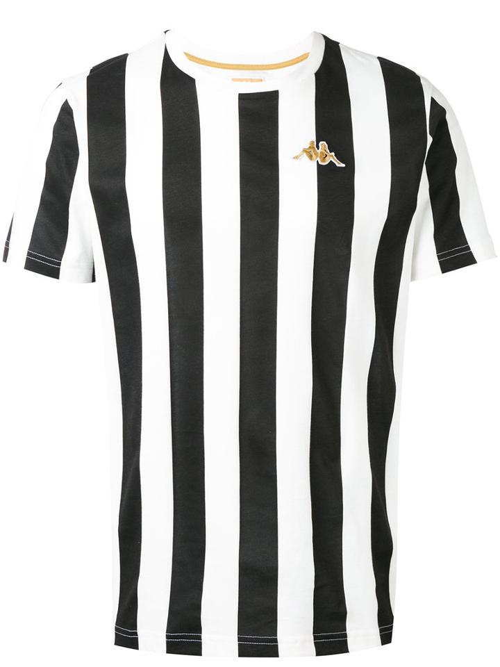 Kappa - Logo Embroidered Striped T-shirt - Men - Cotton - M, White, Cotton