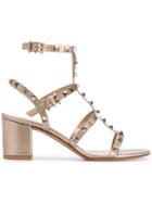 Valentino Studded Strappy Sandal - Metallic