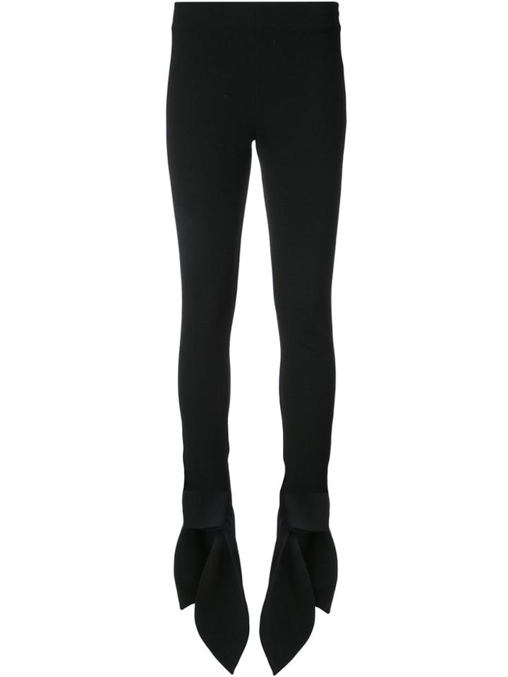Leal Daccarett Slim Fit Trousers With Tie Cuffs - Black