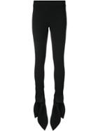 Leal Daccarett Slim Fit Trousers With Tie Cuffs - Black