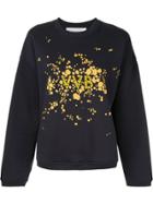 Victoria Victoria Beckham Studded Logo Boxy Sweatshirt - Blue