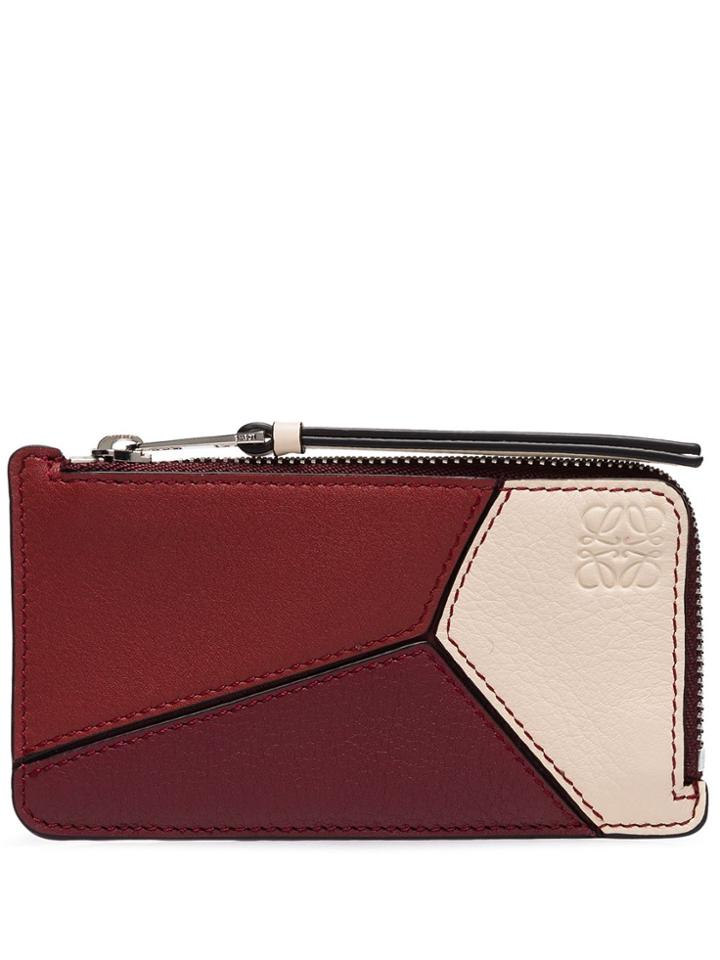 Loewe Puzzle Leather Card Holder - Red