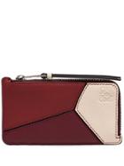 Loewe Puzzle Leather Card Holder - Red