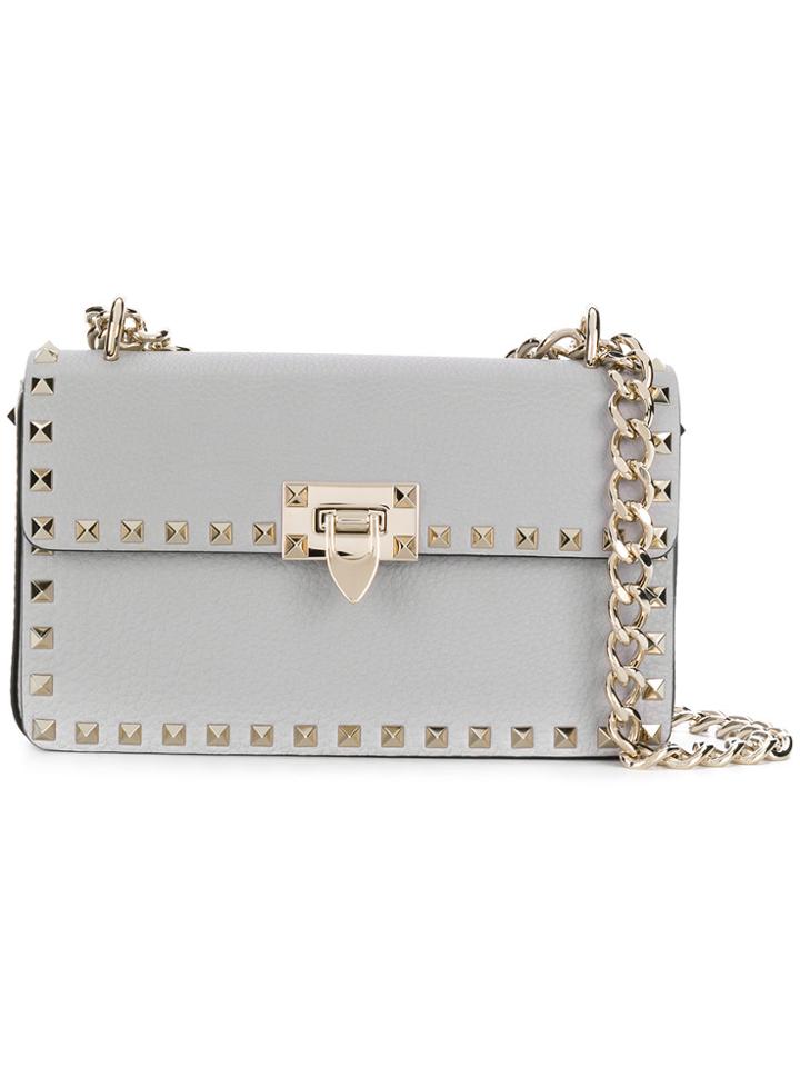 Valentino Valentino Garavani Rockstud Shoulder Bag - Grey