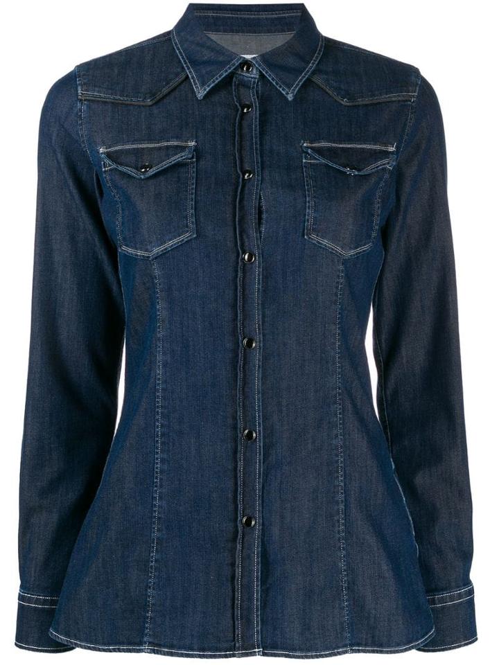 Dondup Long-sleeved Denim Shirt - Blue