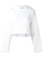 Golden Goose Deluxe Brand - Rear Printcropped Hoodie - Women - Cotton - L, White, Cotton