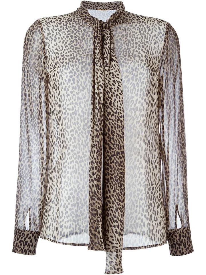 Saint Laurent Leopard Print Shirt