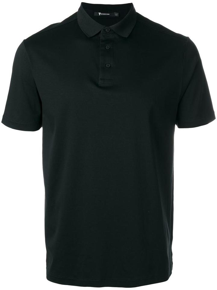 T By Alexander Wang Classic Polo Shirt, Men's, Size: Large, Black, Cotton/polyester/spandex/elastane