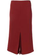 Victoria Beckham Box Pleat Midi Skirt - Red