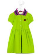 Gucci Kids Contrast Collar Dress, Infant Girl's, Size: 9-12 Mth, Green