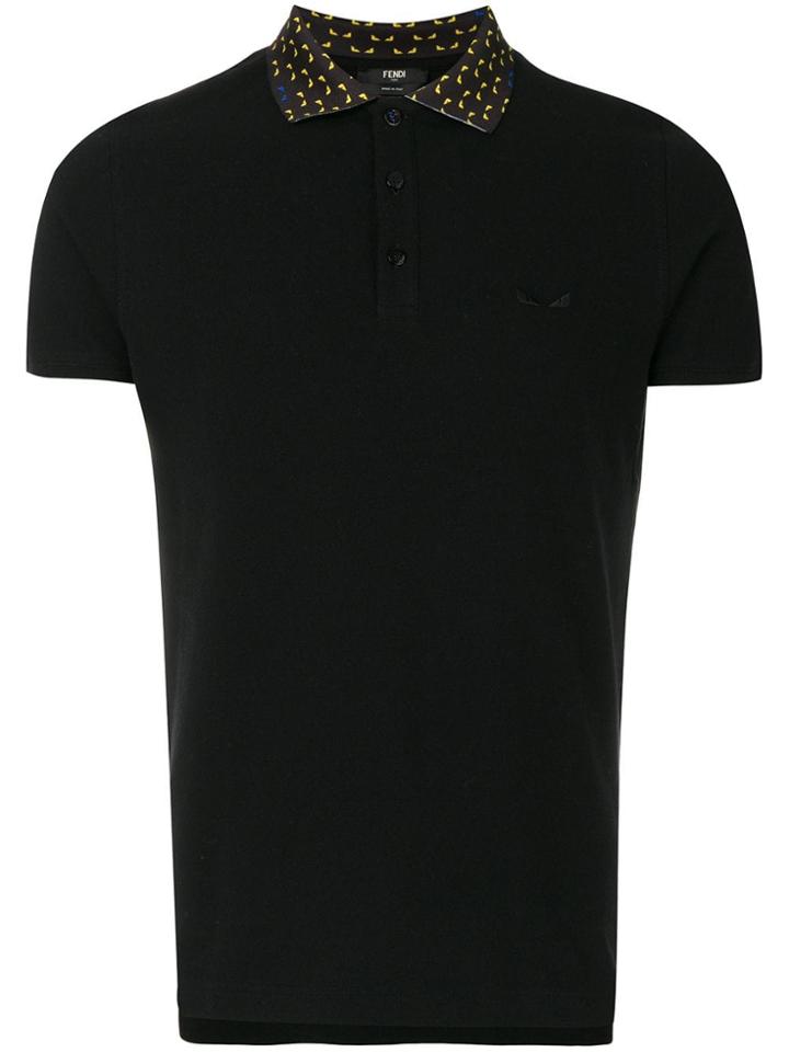 Fendi Short Sleeve Polo Shirt - Black