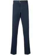 Officine Generale Belted Straight Leg Trousers - Blue