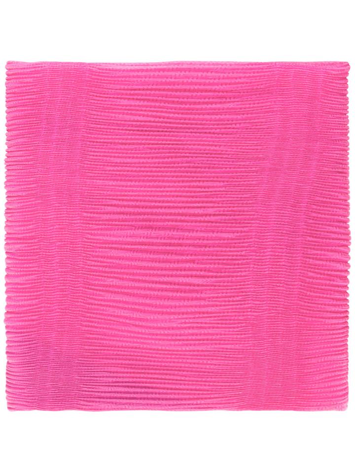 Pleated Scarf - Women - Polyester - One Size, Pink/purple, Polyester, Armani Collezioni