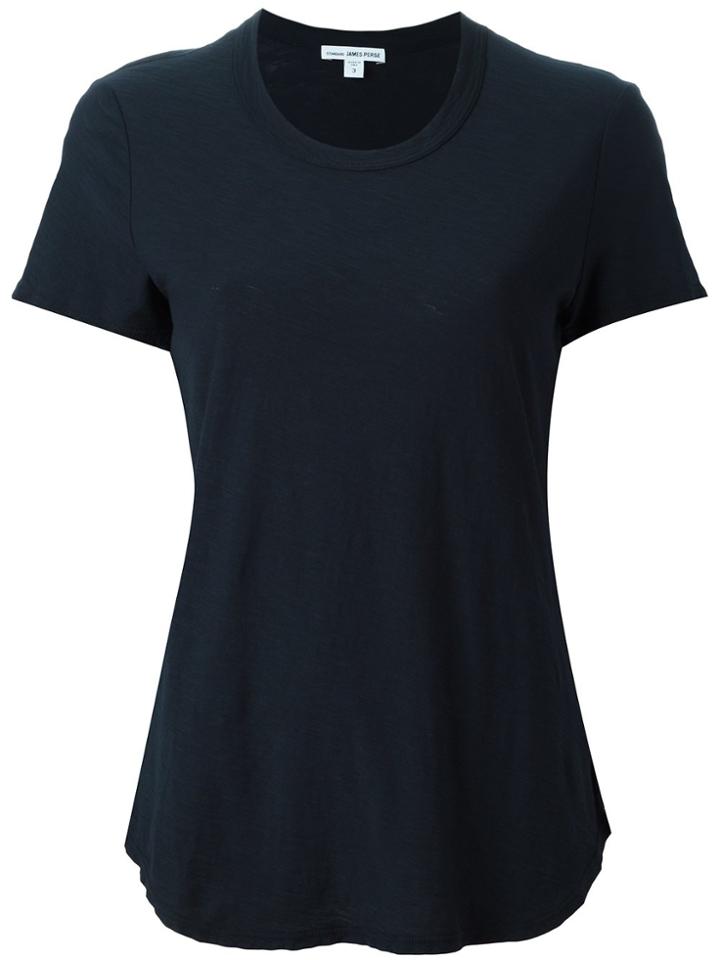 James Perse Round Neck Shortsleeved T-shirt - Blue
