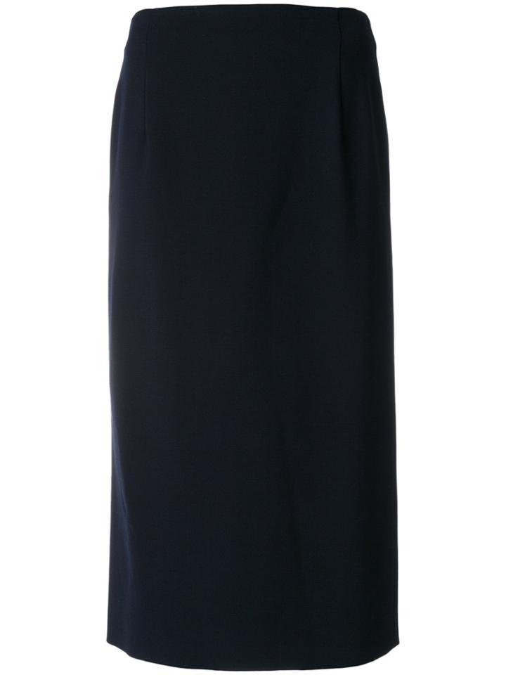 Alberta Ferretti High Rise Pencil Skirt - Blue