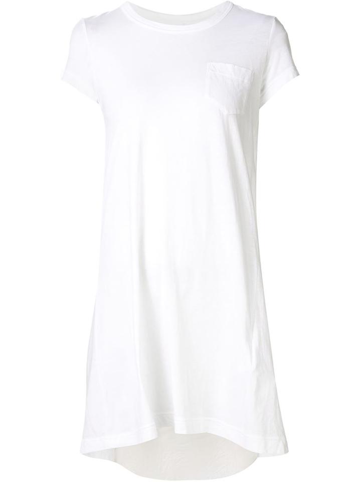 Sacai High Low Dress, Women's, Size: 3, White, Cotton/polyester/cupro
