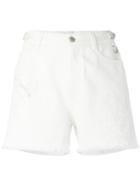 Ermanno Scervino - Floral Embroidered Shorts - Women - Cotton/polyester - 44, White, Cotton/polyester