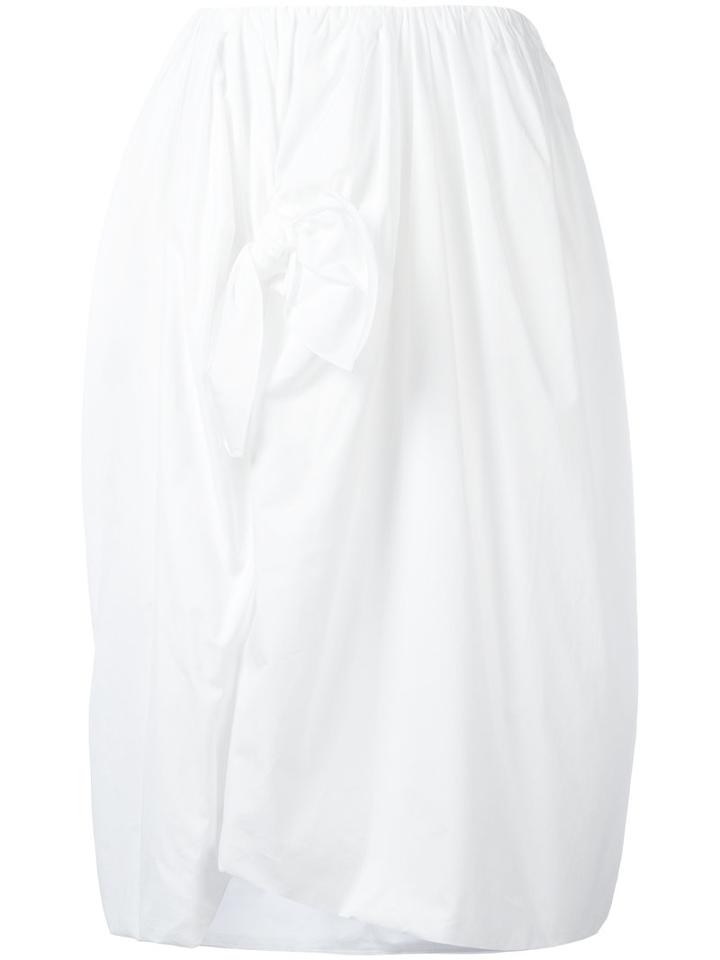 Simone Rocha - Tie Knot Skirt - Women - Cotton - 8, Women's, White, Cotton