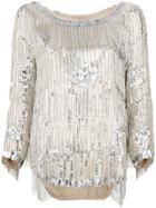 Mes Demoiselles Sequin Blouse - Nude & Neutrals
