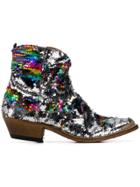 Golden Goose Deluxe Brand Sequin Embellished Boots - Silver
