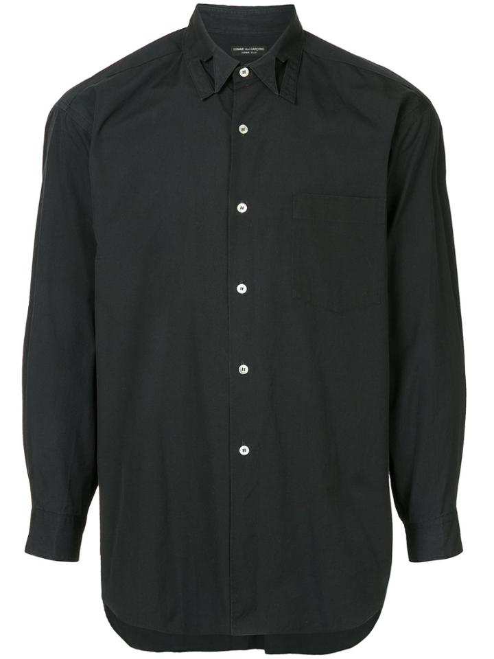 Comme Des Garçons Vintage Cutout Collar Shirt - Black