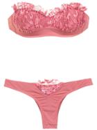 Amir Slama Lace Detail Bikini Set - Pink