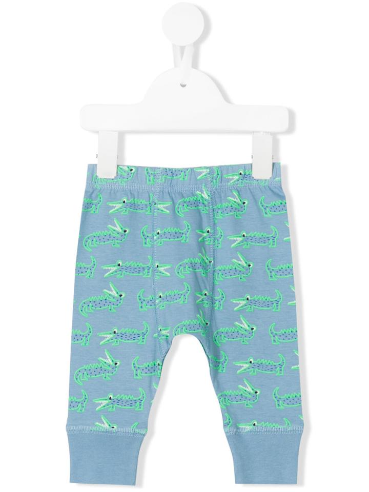 Crocodile Print Joggers - Kids - Cotton - 9 Mth, Blue, Stella Mccartney Kids