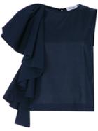 Isolda - Ruffled Top - Women - Cotton - 38, Blue, Cotton