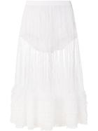Amen Sheer Lace Skirt - White