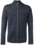 S.n.s. Herning 'torso' Zipped Knit Cardigan, Men's, Size: Medium, Grey, Merino/virgin Wool