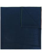 Loro Piana - Coloured Edge Scarf - Men - Silk/cashmere - One Size, Blue, Silk/cashmere