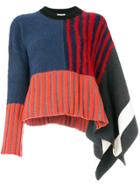 Kenzo Stripe Knit Sweater With Flared Sleeve - Multicolour
