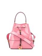 Emilio Pucci Pink Patent Leather Bonita Bucket Bag