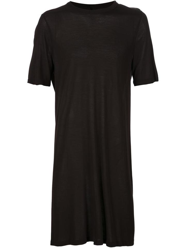 Rick Owens Long Length T-shirt, Men's, Size: S, Black, Viscose/spandex/elastane