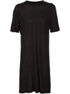 Rick Owens Long Length T-shirt, Men's, Size: S, Black, Viscose/spandex/elastane